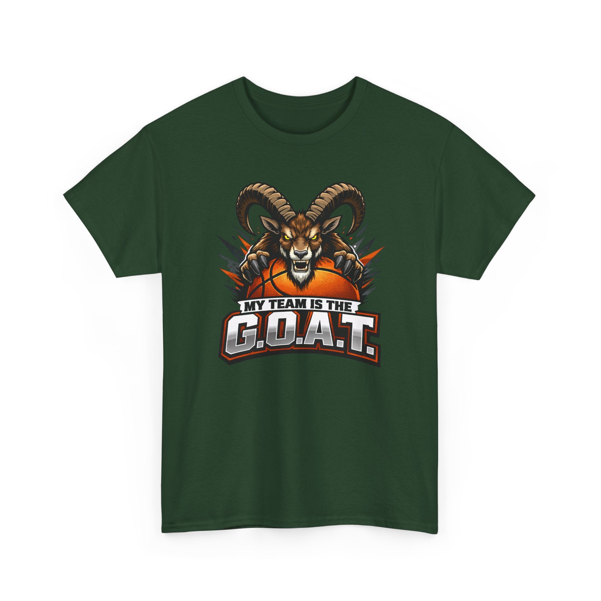 G.O.A.T. Graphic Tee — Fierce Goat Basketball Player Fan Shirt