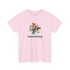 T‑Shirt — Cute Bird with Binoculars "Human Watching" Graphic Tee