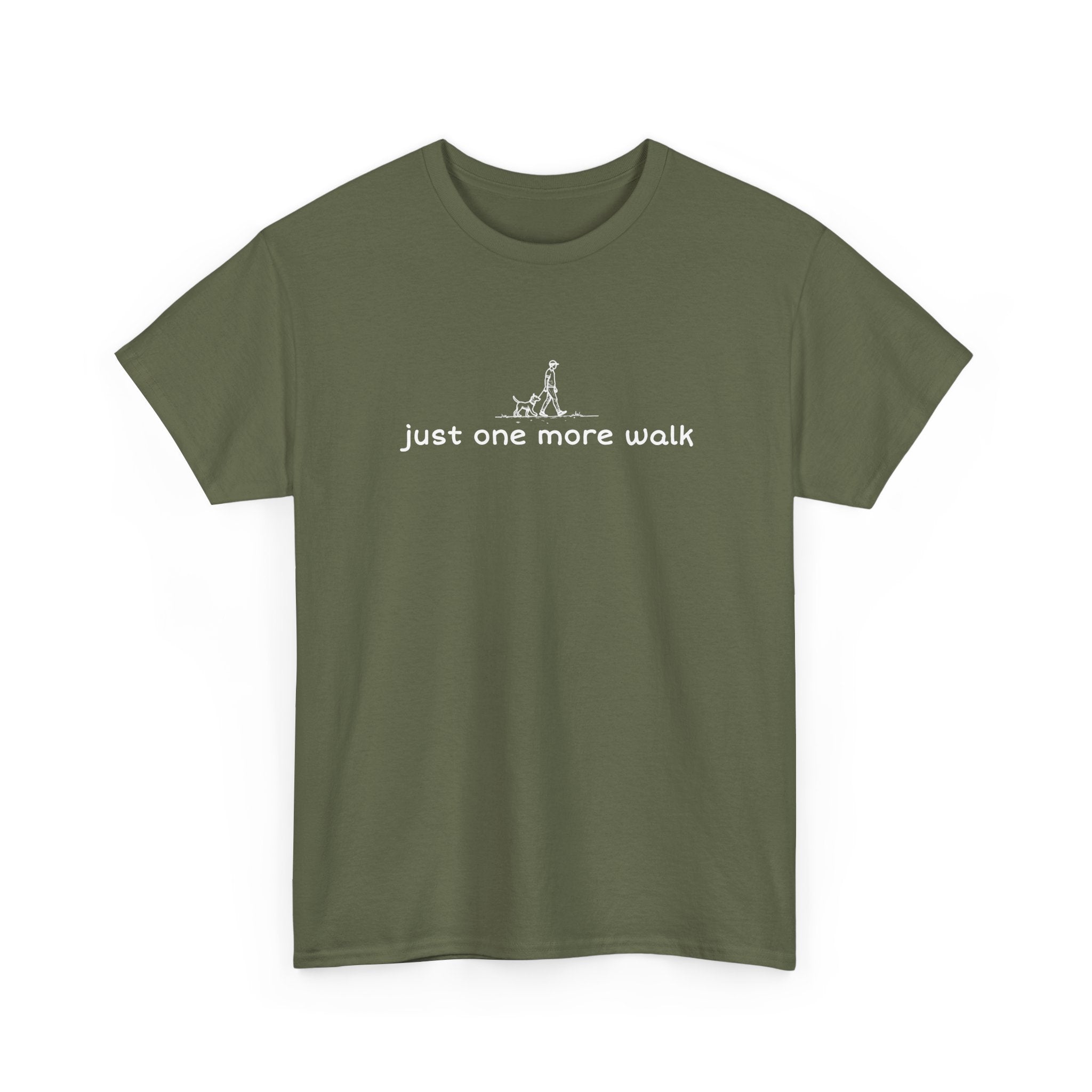 Just One More Walk T-Shirt — Minimal Dog Lovers Tee