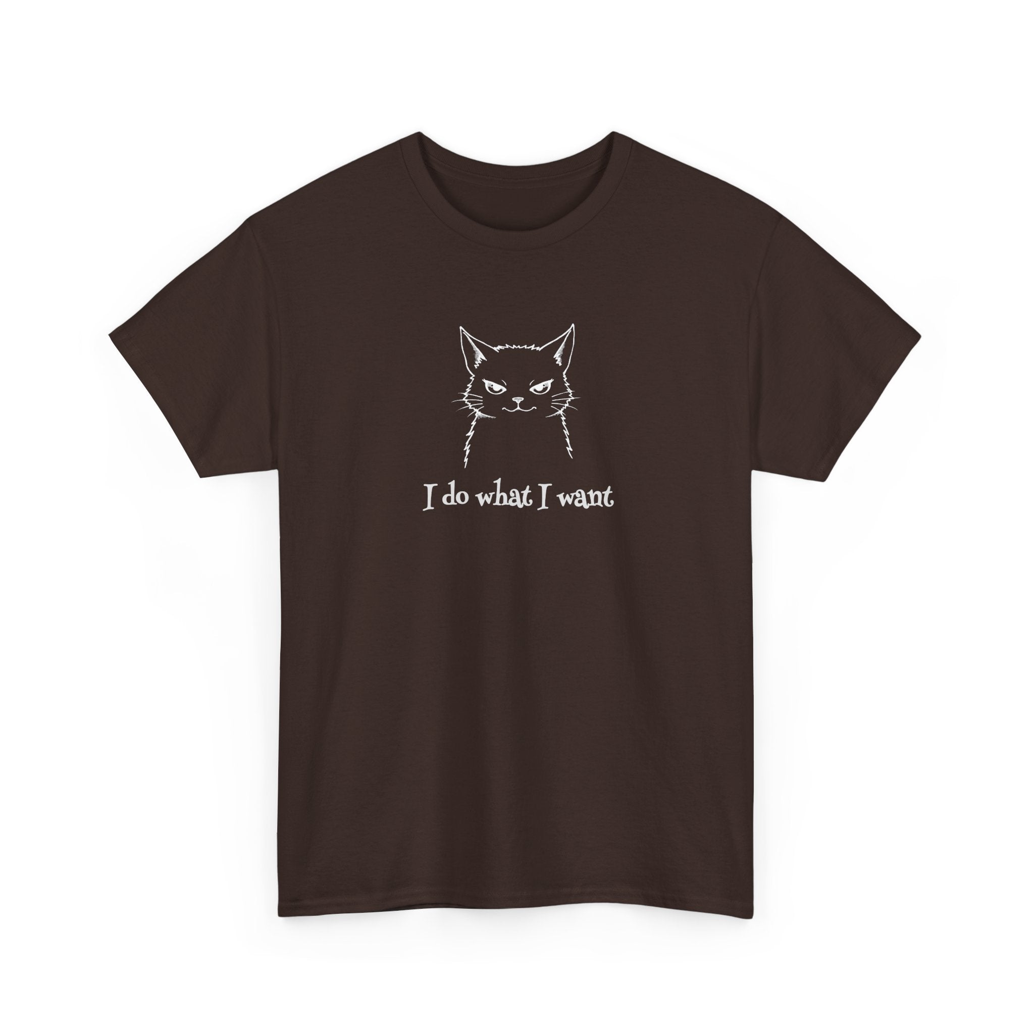 Cat Face Tee — "I Do What I Want" Graphic T-Shirt