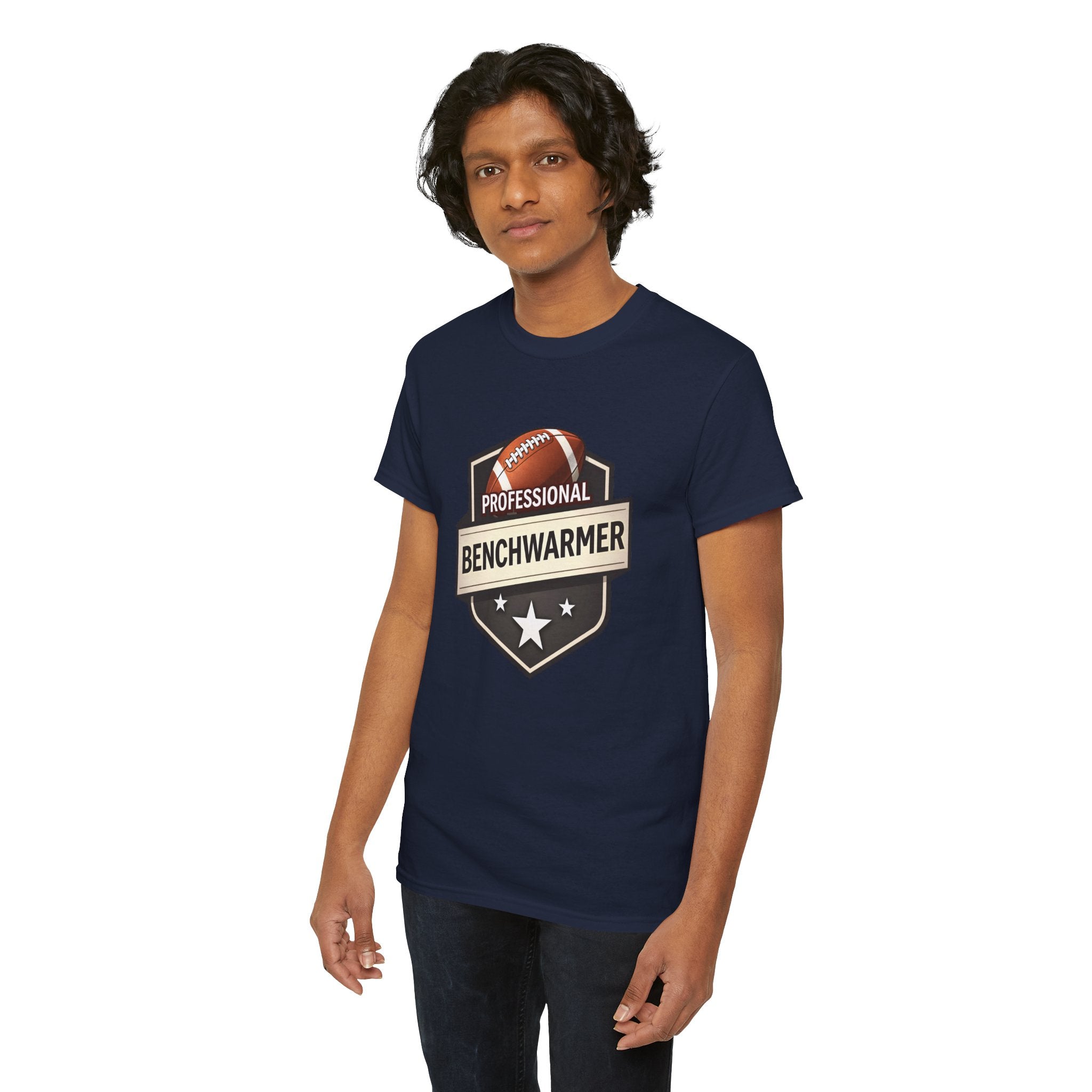 Professional Benchwarmer Football T‑Shirt — Funny Sports Tee for Fans & Backup Players