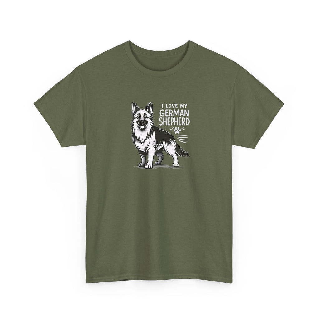 I Love My German Shepherd T-Shirt — Cute German Shepherd Dog Tee for Dog Lovers