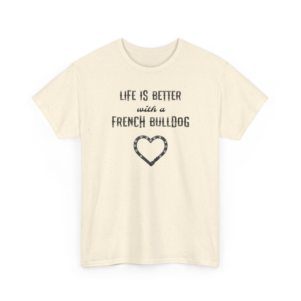 Life Is Better with a French Bulldog Heart Dog Lover Tee