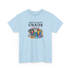 Embracing the Chaos T‑Shirt — Playful Raccoon & Messy Wardrobe Graphic Tee