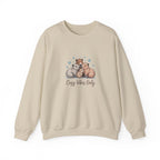 Cozy Vibes Only Sweatshirt — Cute Hugging Capybaras Crewneck