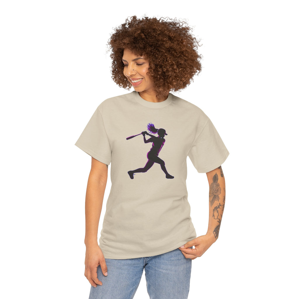 Baseball Batter Silhouette Tee — Women's Baseball Softball T‑Shirt
