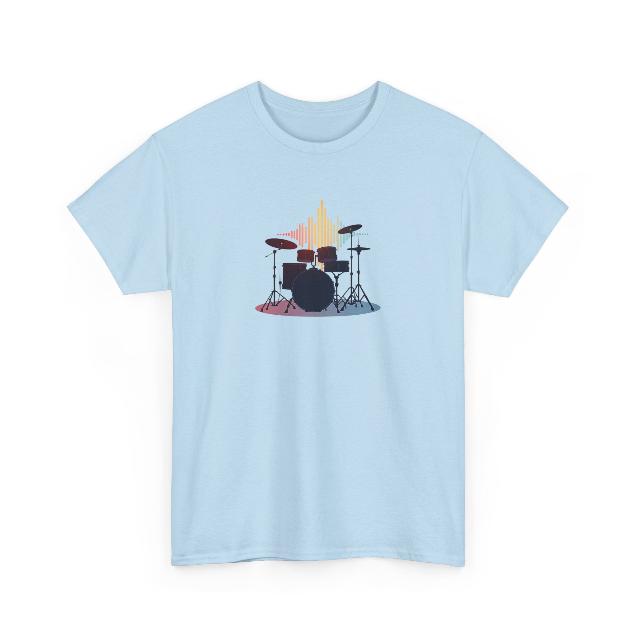 Drum Kit Graphic Tee — Minimalist Drummer Shirt for Musicians & Music Lovers