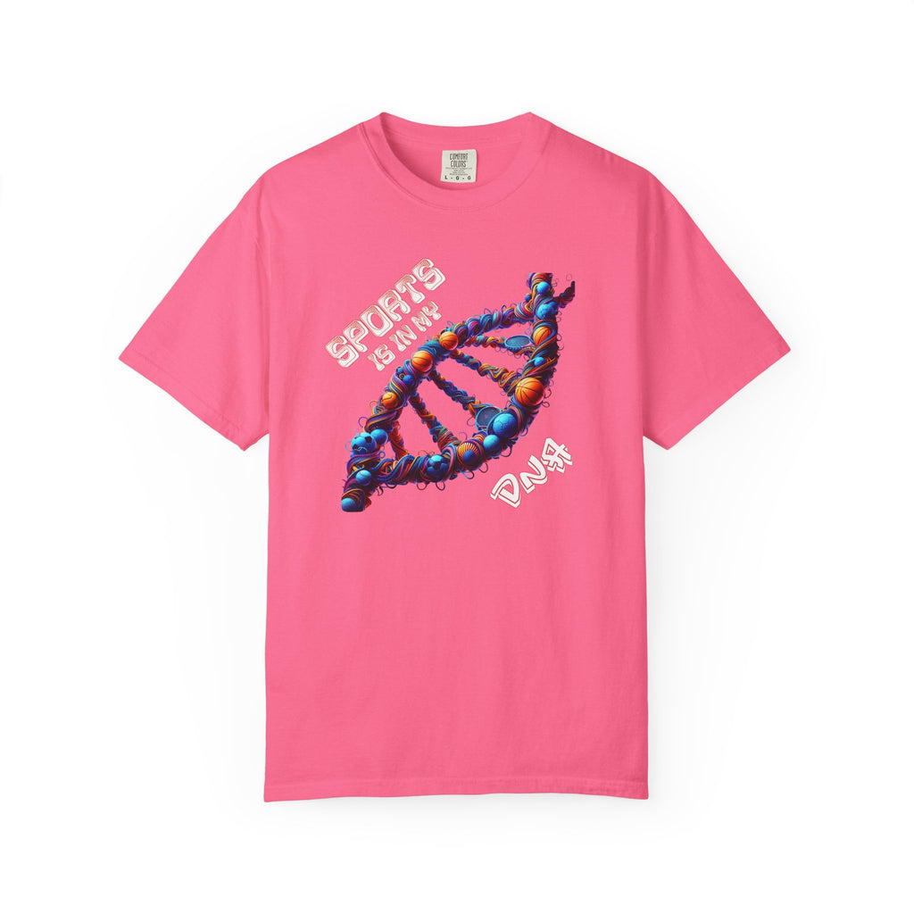 DNA Strand Graphic T-Shirt — "Sports is in my DNA" Athletic Tee