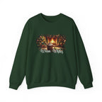 Christmas Fireplace Sweatshirt – Cozy Holiday Crewneck with Hot Cocoa & Tree