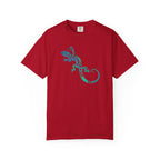 Tribal Lizard Graphic Tee — Blue Green Gecko T-Shirt