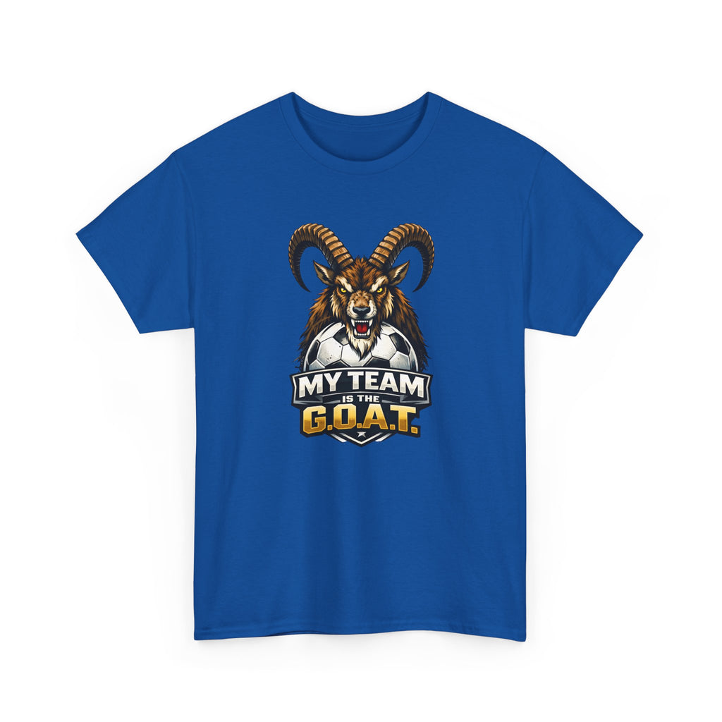 Goat Ibex Soccer Tee — "My Team Is the GOAT" Sports Fan T-Shirt