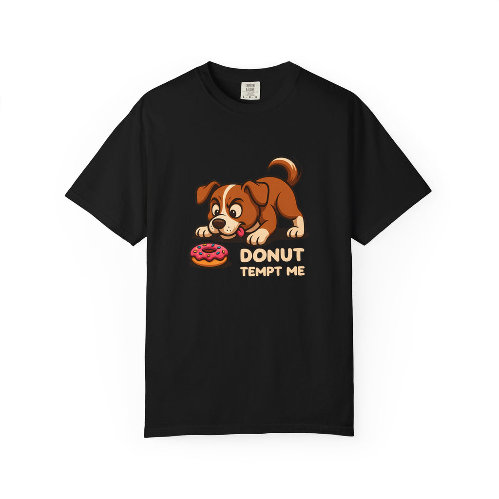 Donut Tempt Me T-Shirt — Cute Puppy & Donut Graphic Tee