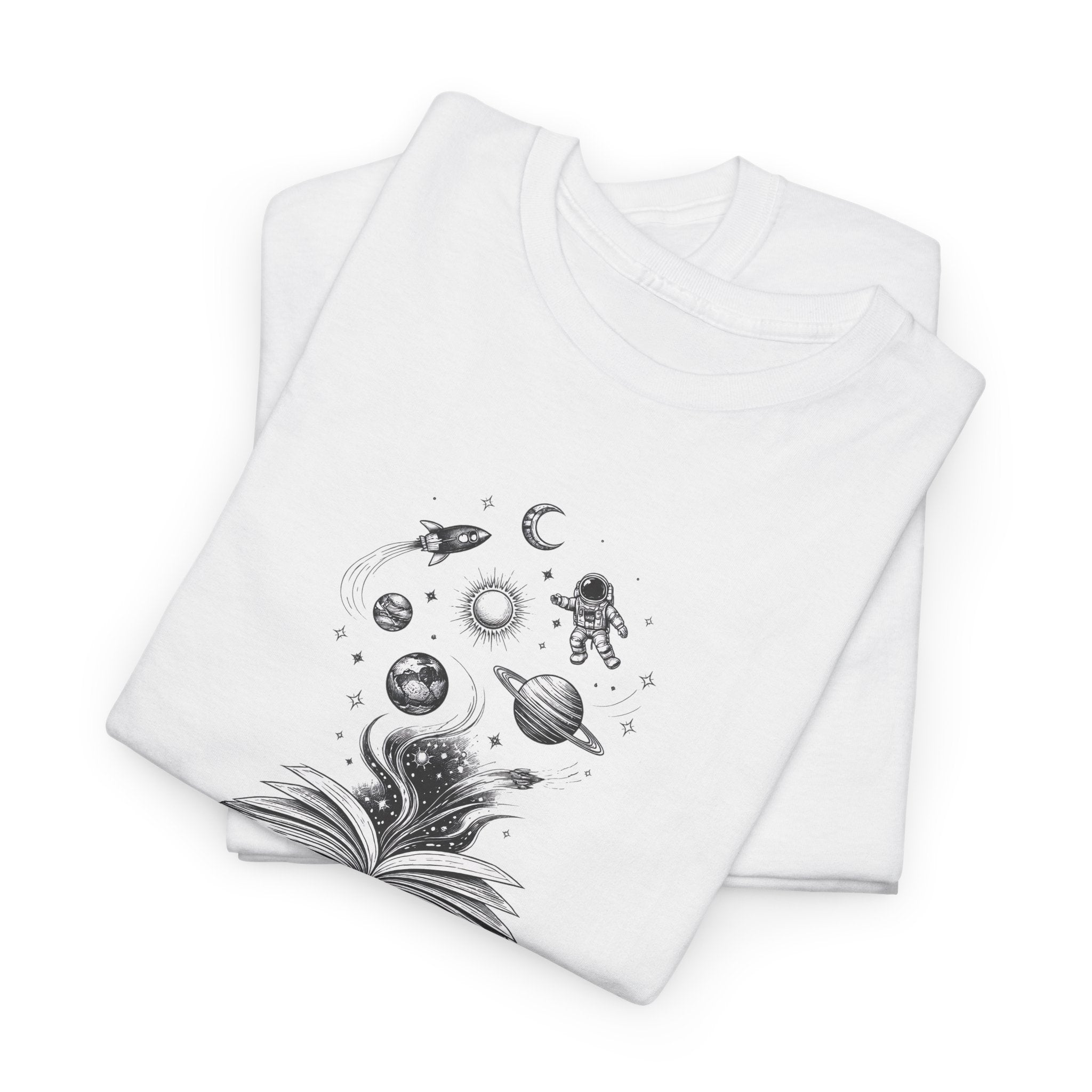 Dreamer T‑Shirt — Illustrated Book & Space Design
