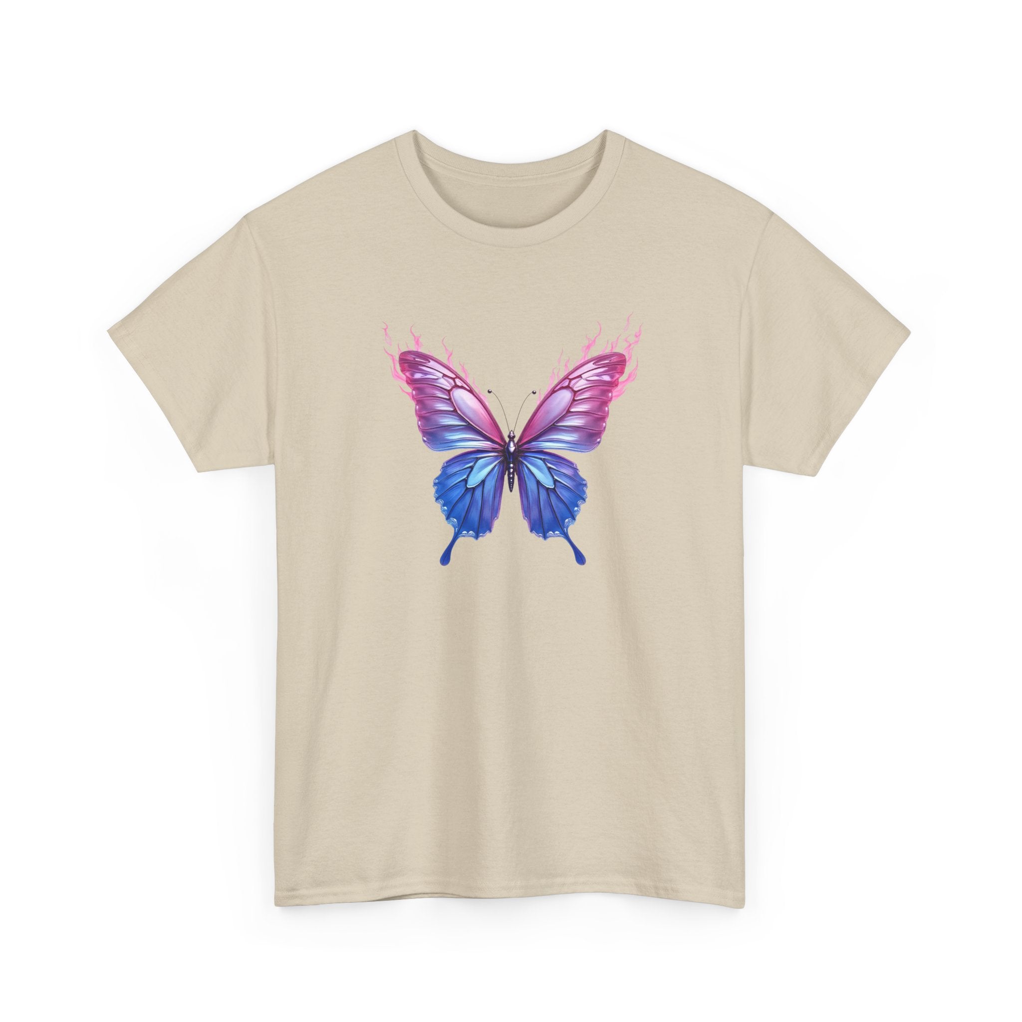 Butterfly Graphic Tee — Pink & Blue Watercolor Butterfly Shirt