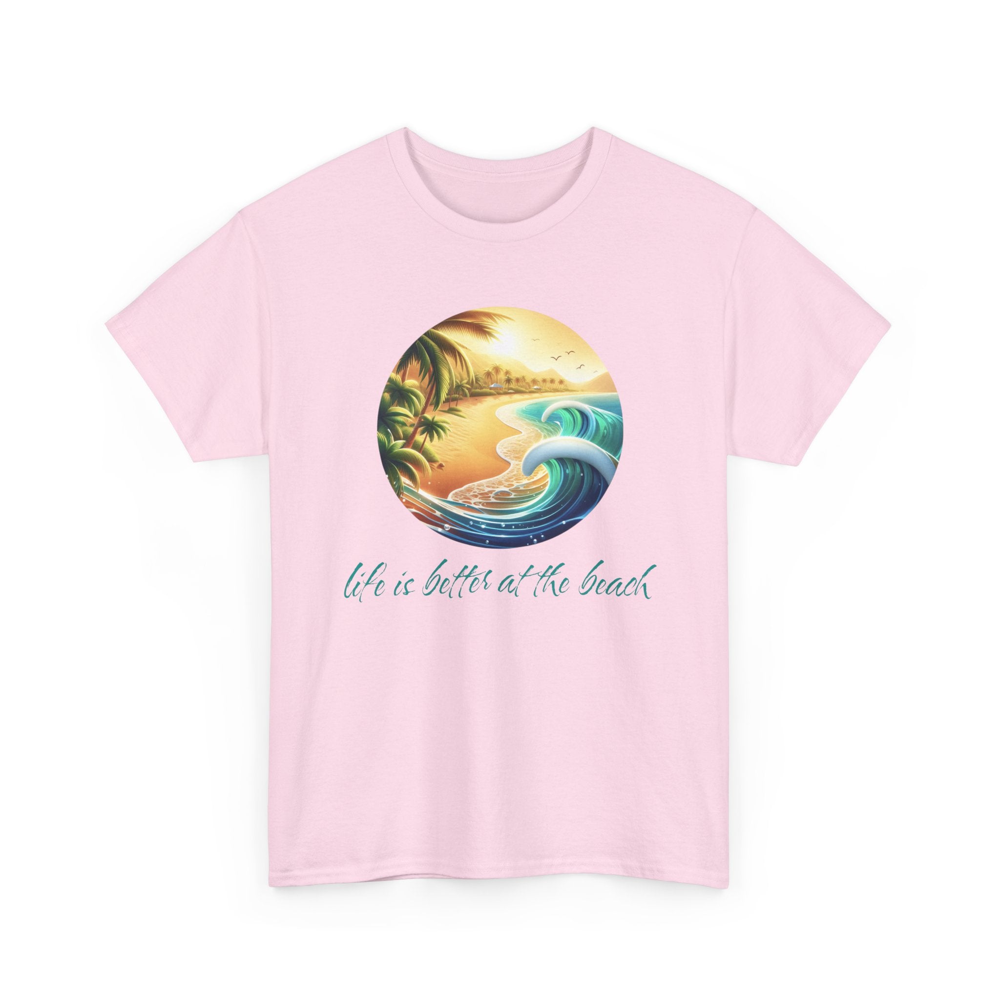 Beach Sunset T-Shirt — "Life Is Better at the Beach" Surf Graphic Tee