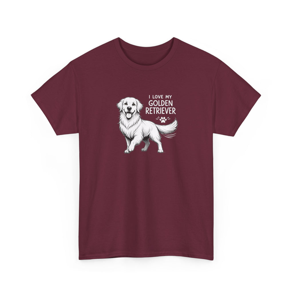 Golden Retriever T-Shirt – “I Love My Golden Retriever” Dog Lover Tee