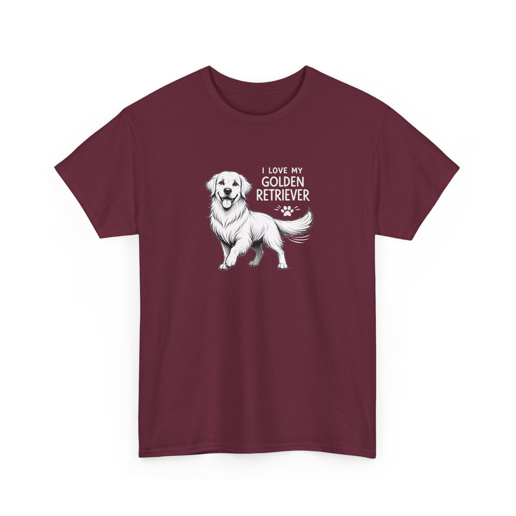 Golden Retriever T-Shirt – “I Love My Golden Retriever” Dog Lover Tee