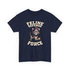 Feline Defense Force T-Shirt — Cute Football Cat Tee for Cat Lovers & Sports Fans