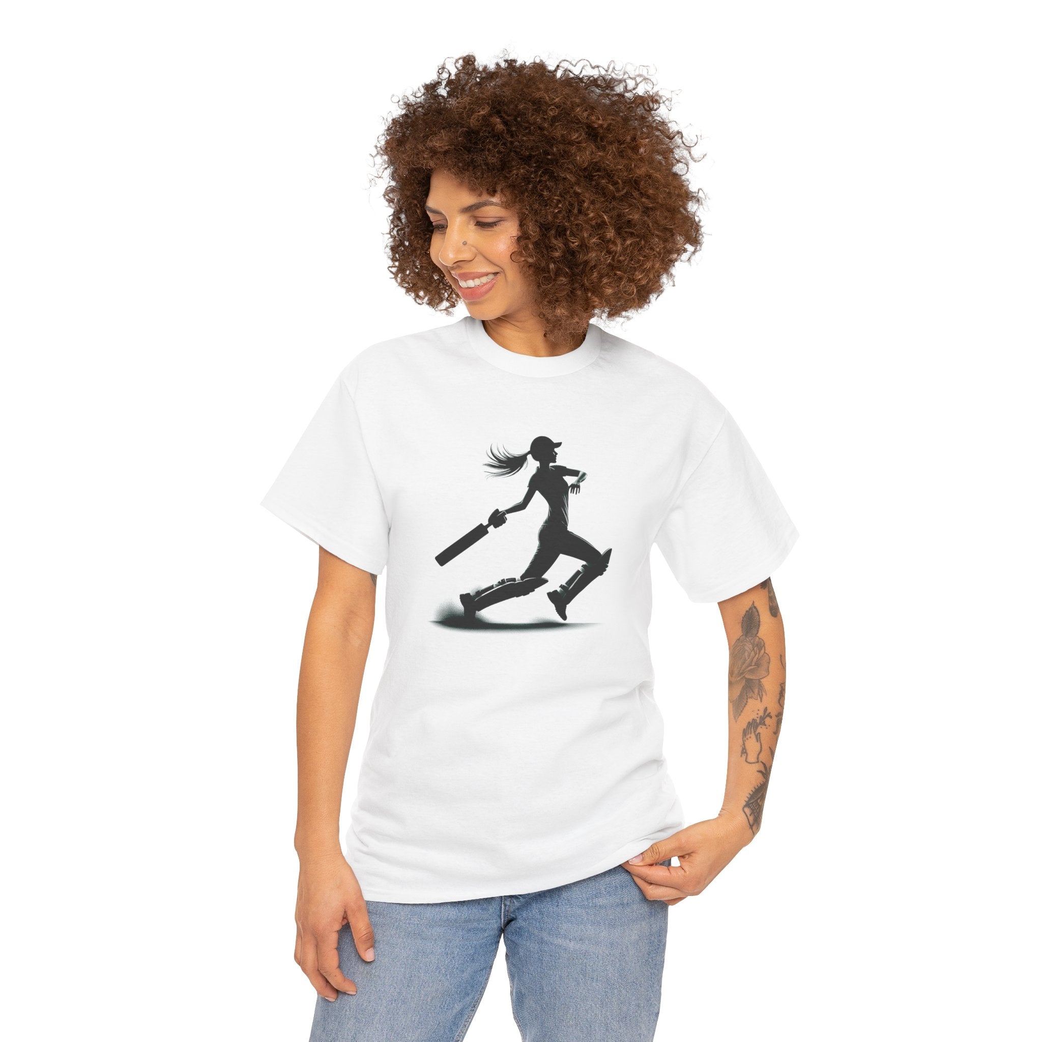 Woman Cricket Batter Silhouette T-Shirt
