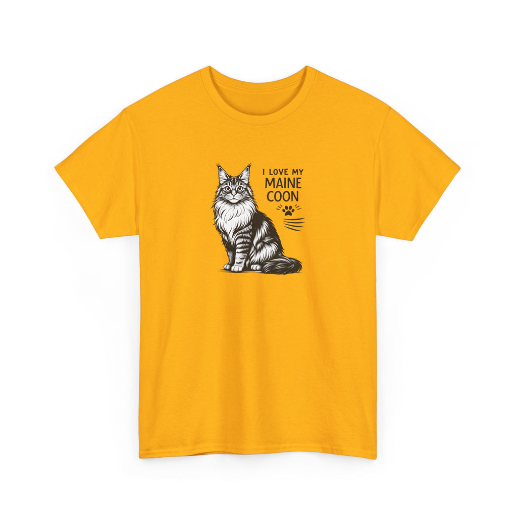 Maine Coon Cat T-Shirt — "I Love My Maine Coon" Tee