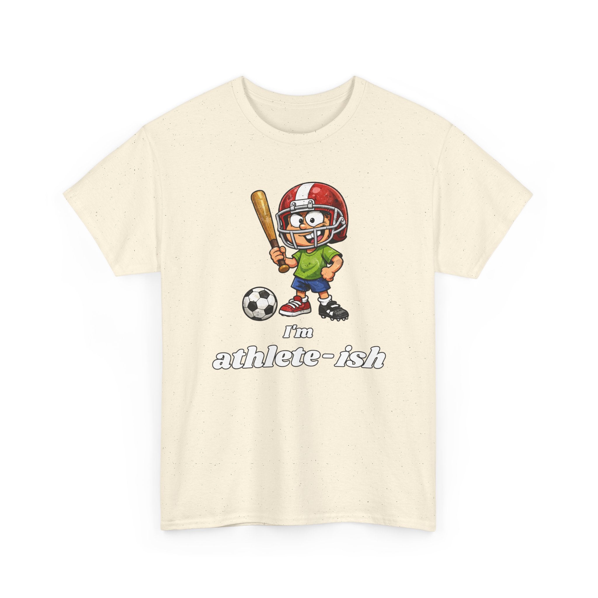 "I'm Athlete-ish" Sports Cartoon T-Shirt — Funny Sports Fan Graphic Tee
