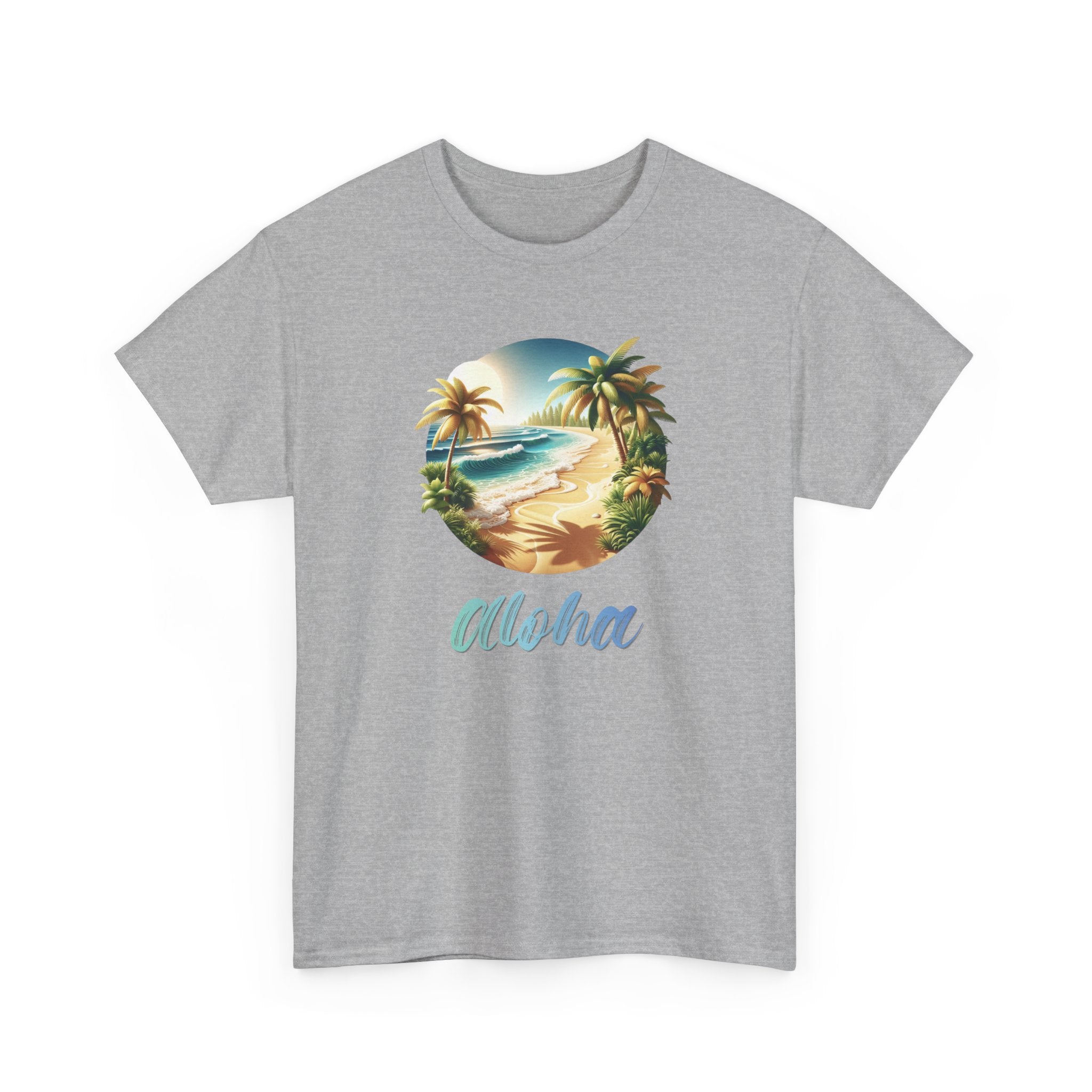 Aloha Beach T-Shirt — Tropical Palm Island Graphic Tee