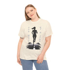 Woman Running Silhouette T‑Shirt – One Mile At A Time Graphic Tee