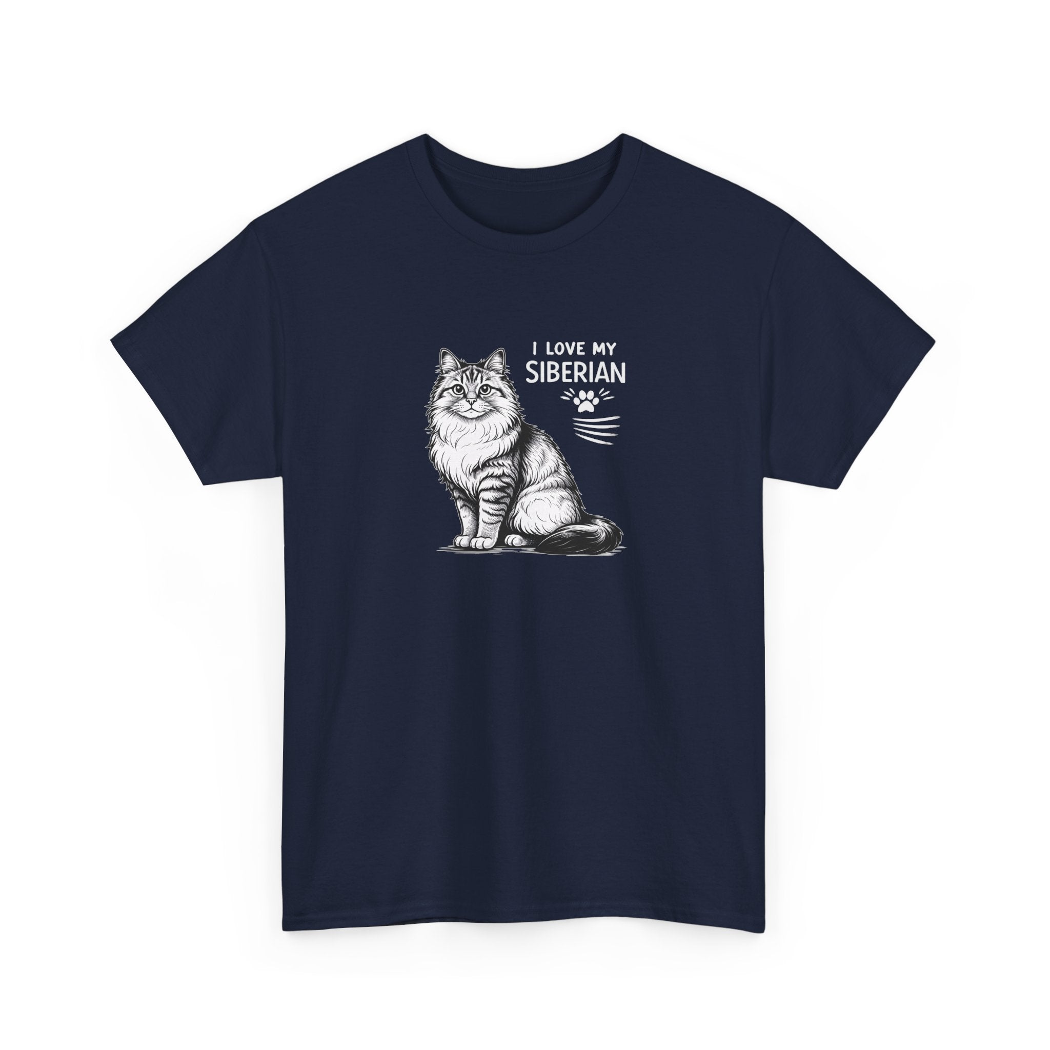 Siberian Cat T-Shirt — "I Love My Siberian" Tee