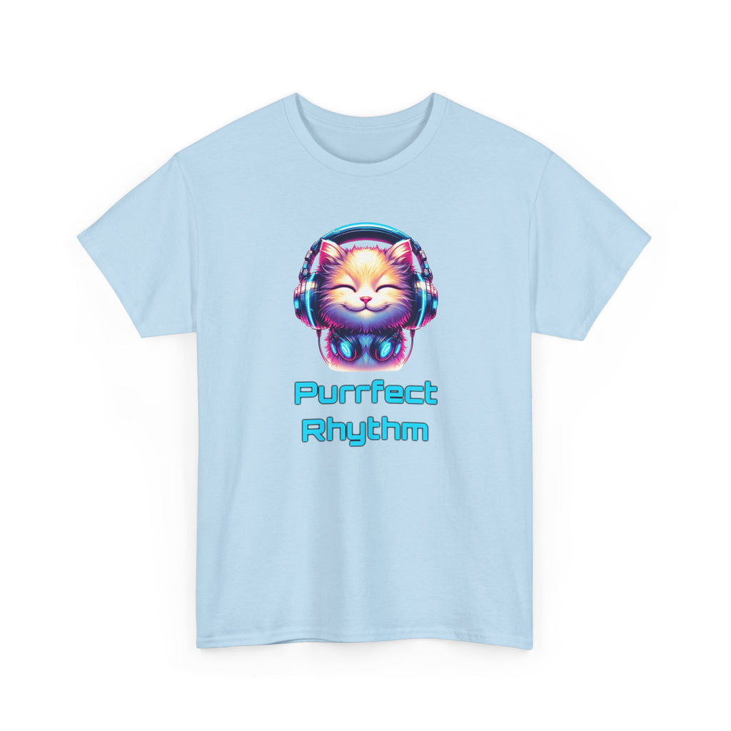 Purrfect Rhythm Tee — Cute Cat DJ Graphic T-Shirt