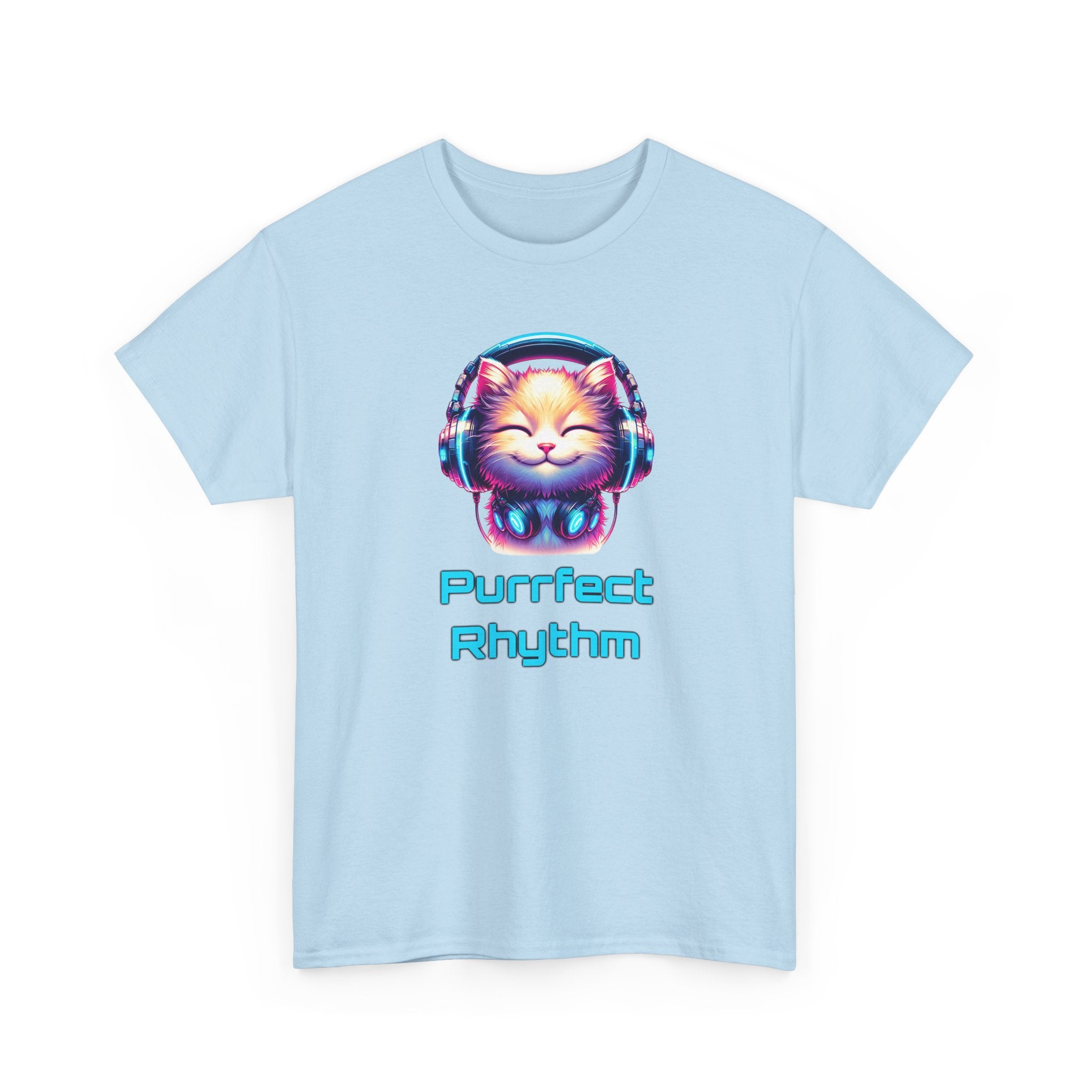 Purrfect Rhythm Tee — Cute Cat DJ Graphic T-Shirt