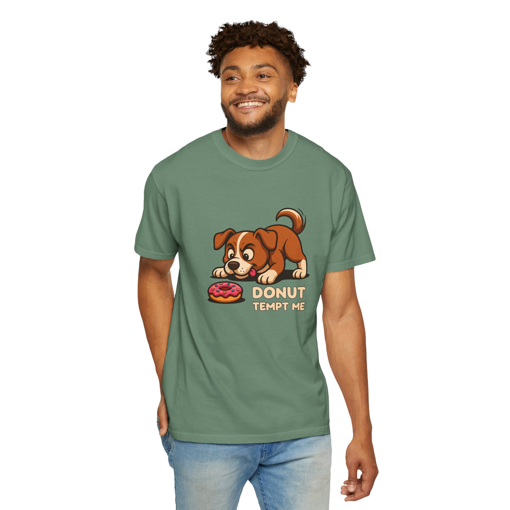 Donut Tempt Me T-Shirt — Cute Puppy & Donut Graphic Tee