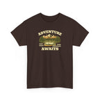Adventure Awaits T-Shirt — Vintage Mountain Canoe Graphic Tee
