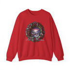 Christmas Wreath Crewneck Sweatshirt — Vintage Winter Scene Christmas Wishes