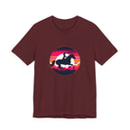 Woman Horse Riding Retro Sunset Tee