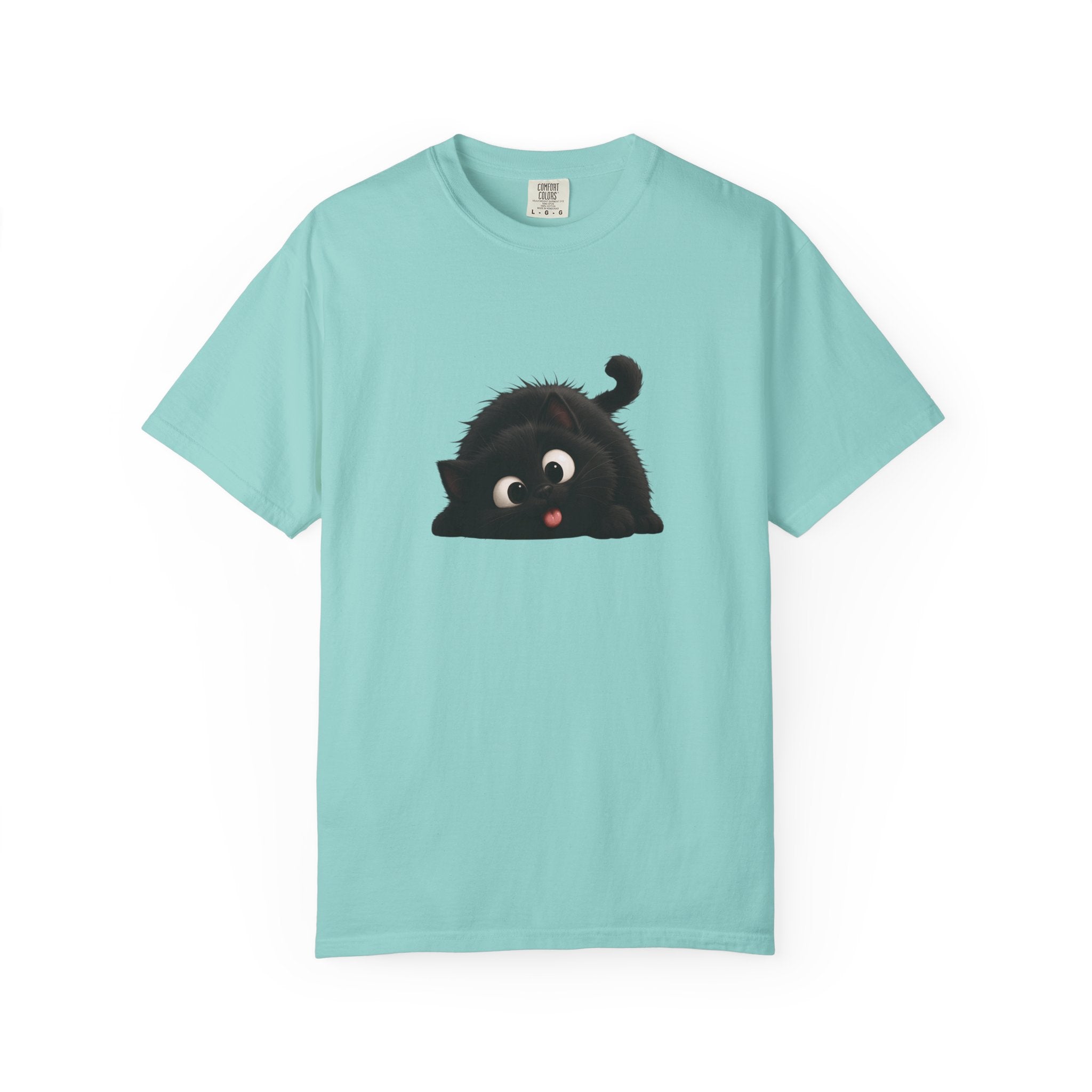 T-Shirt — Playful Black Kitten Graphic Tee