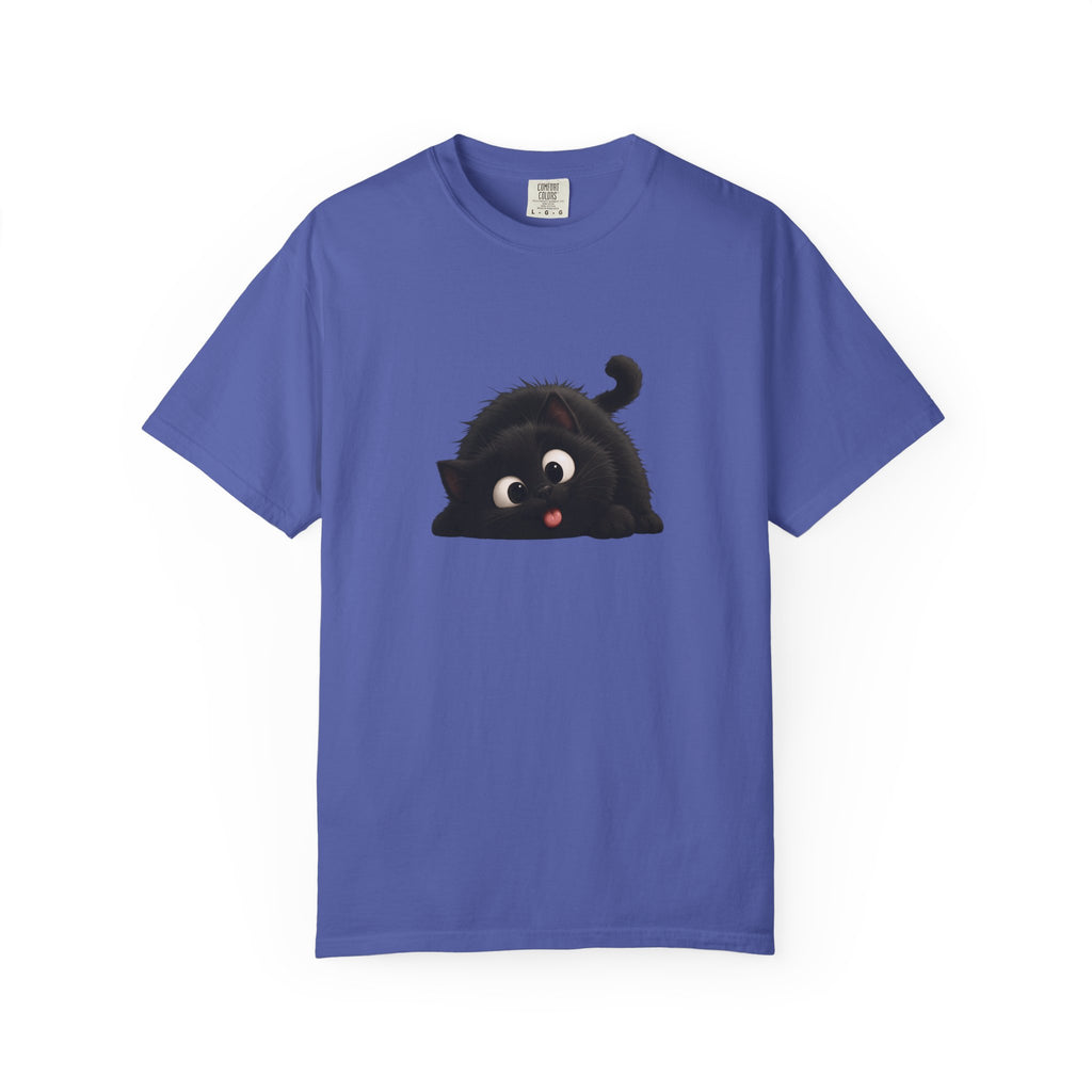 T-Shirt — Playful Black Kitten Graphic Tee