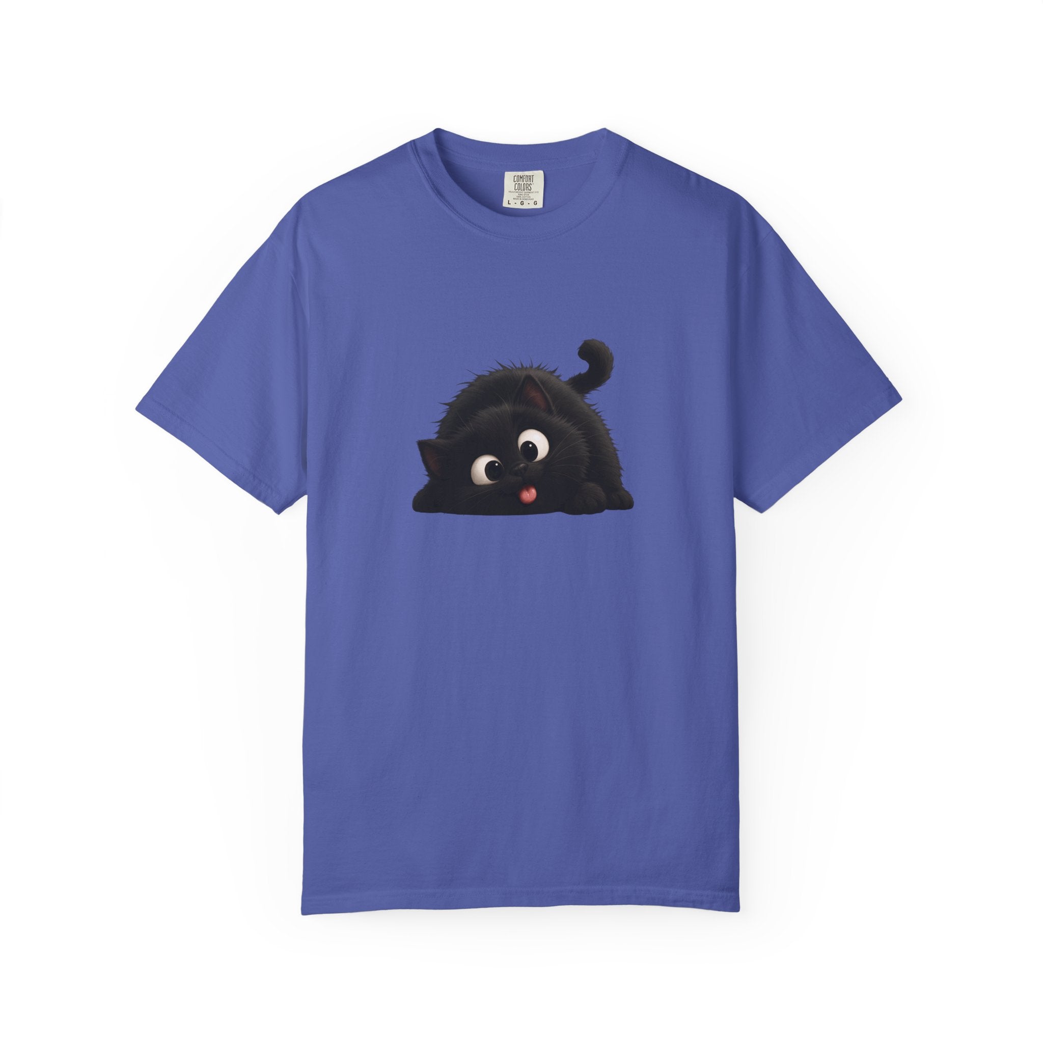 T-Shirt — Playful Black Kitten Graphic Tee