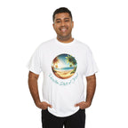Beach Scene Tee — 'Vacation State of Mind' Tropical Palm Graphic T-Shirt