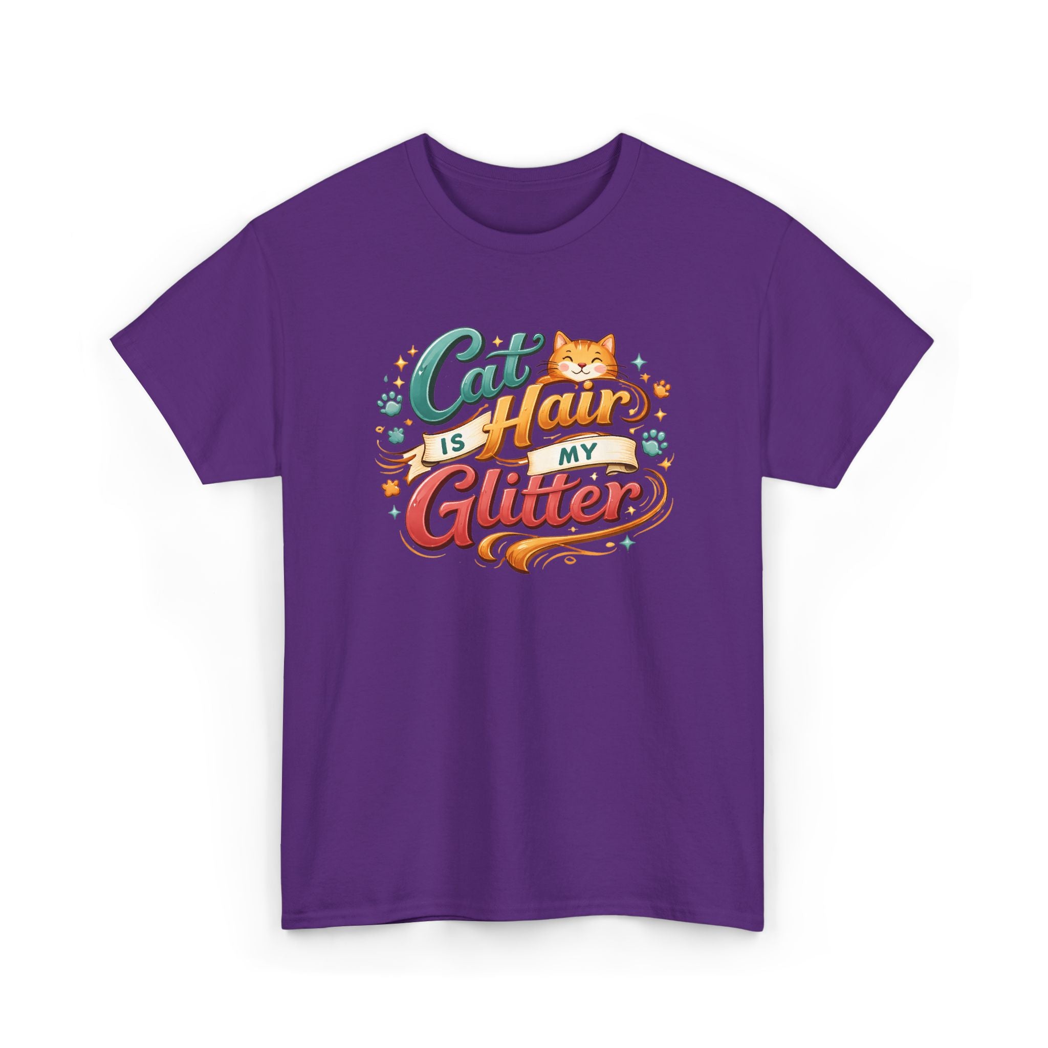 Cat Hair Is My Glitter T-Shirt Funny Cat Lovers Tee
