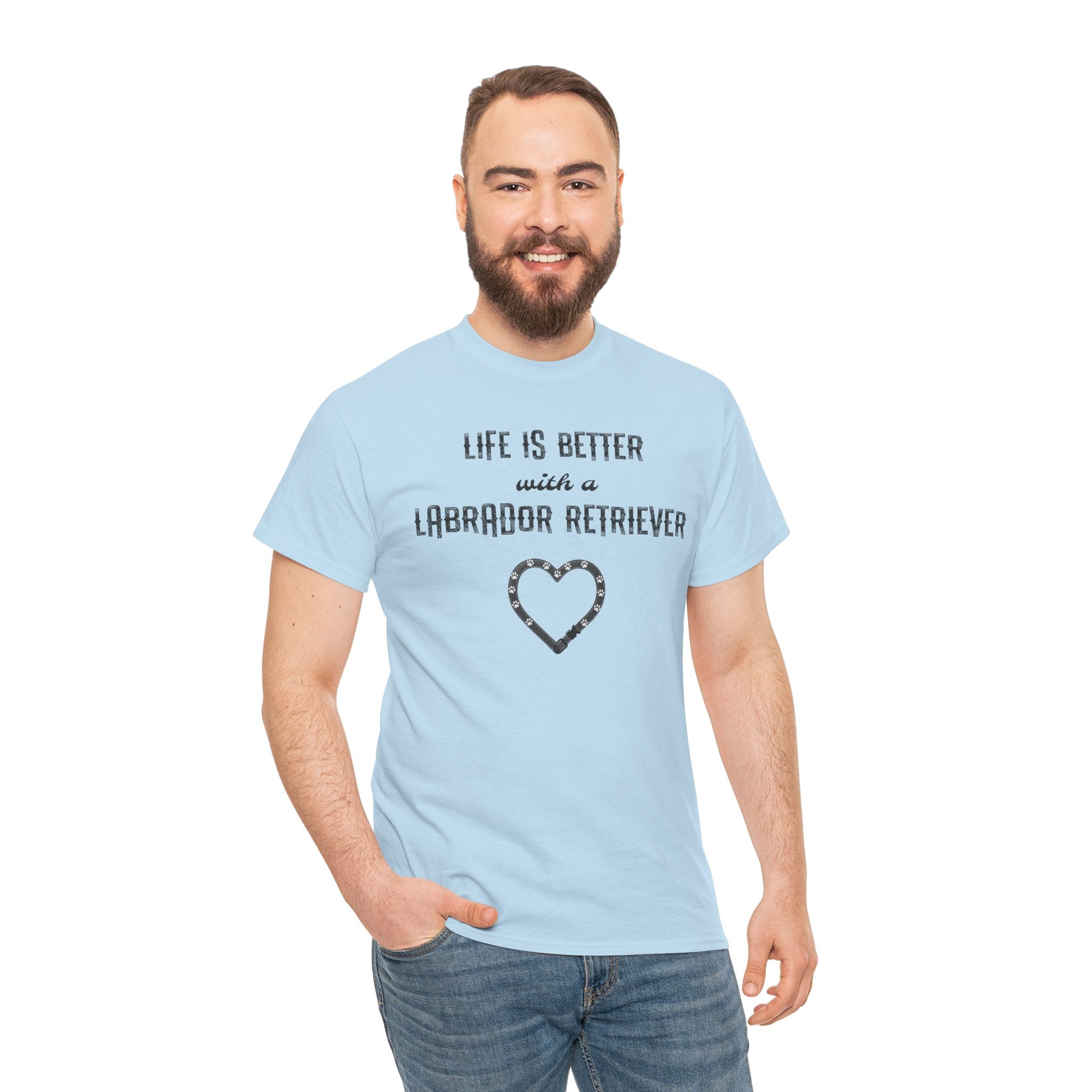 "Life Is Better with a Labrador Retriever" Heart Dog Lover Tee