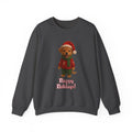 Crewneck Sweatshirt — Cute Puppy in Santa Outfit “Happy Holidays!” Christmas Sweater