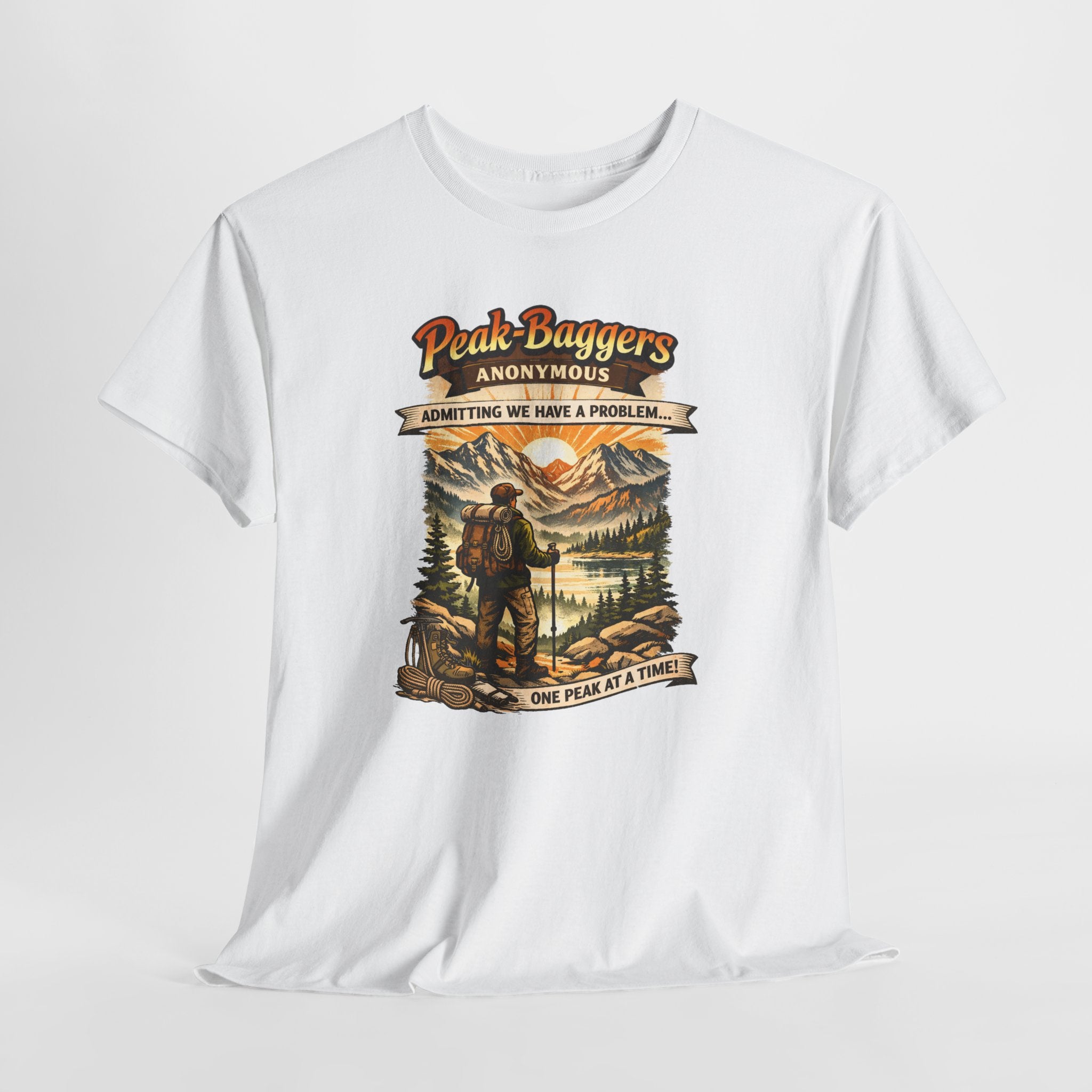 Peak Baggers Anonymous T-Shirt — Hiking Mountain Vintage Outdoors Tee