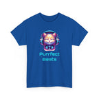 T-Shirt — "Purrfect Beats" Cat DJ Graphic Tee