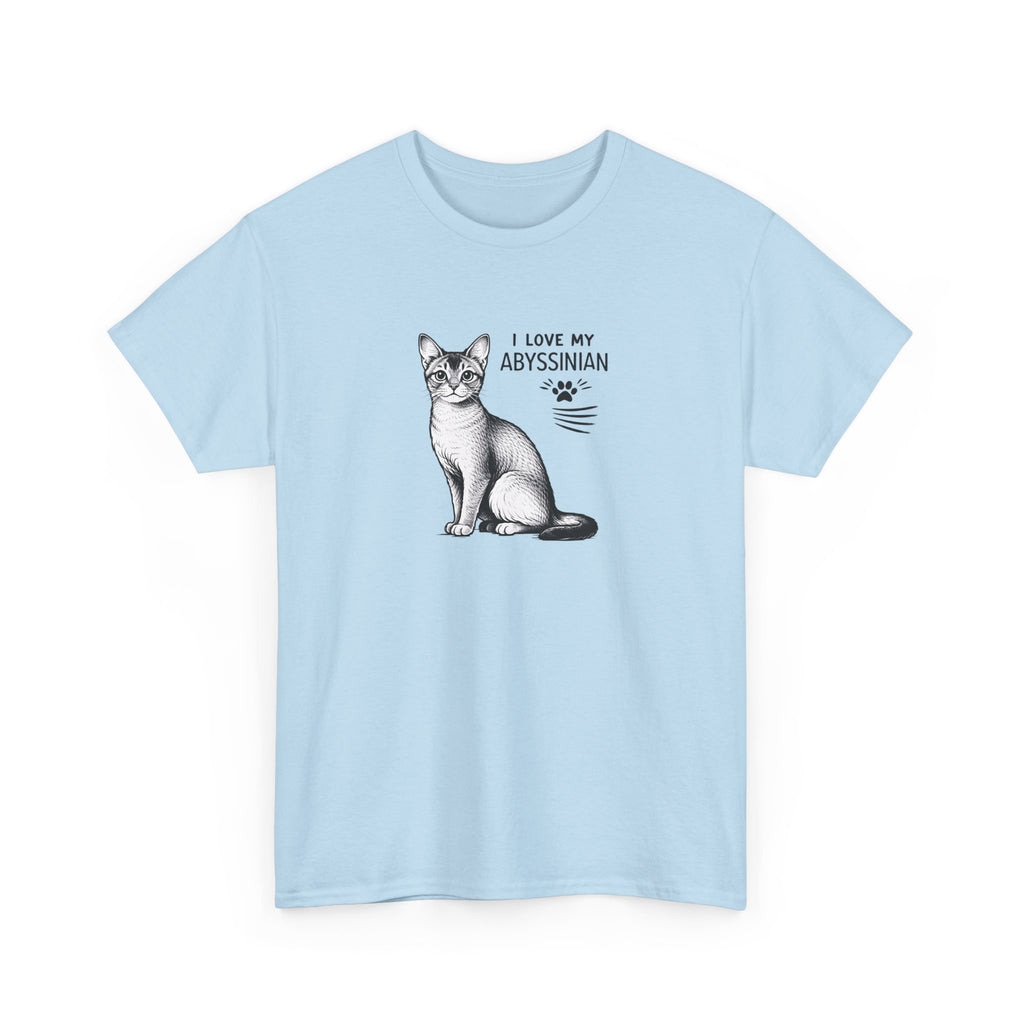 Abyssinian Cat T‑Shirt – "I Love My Abyssinian" Graphic Tee