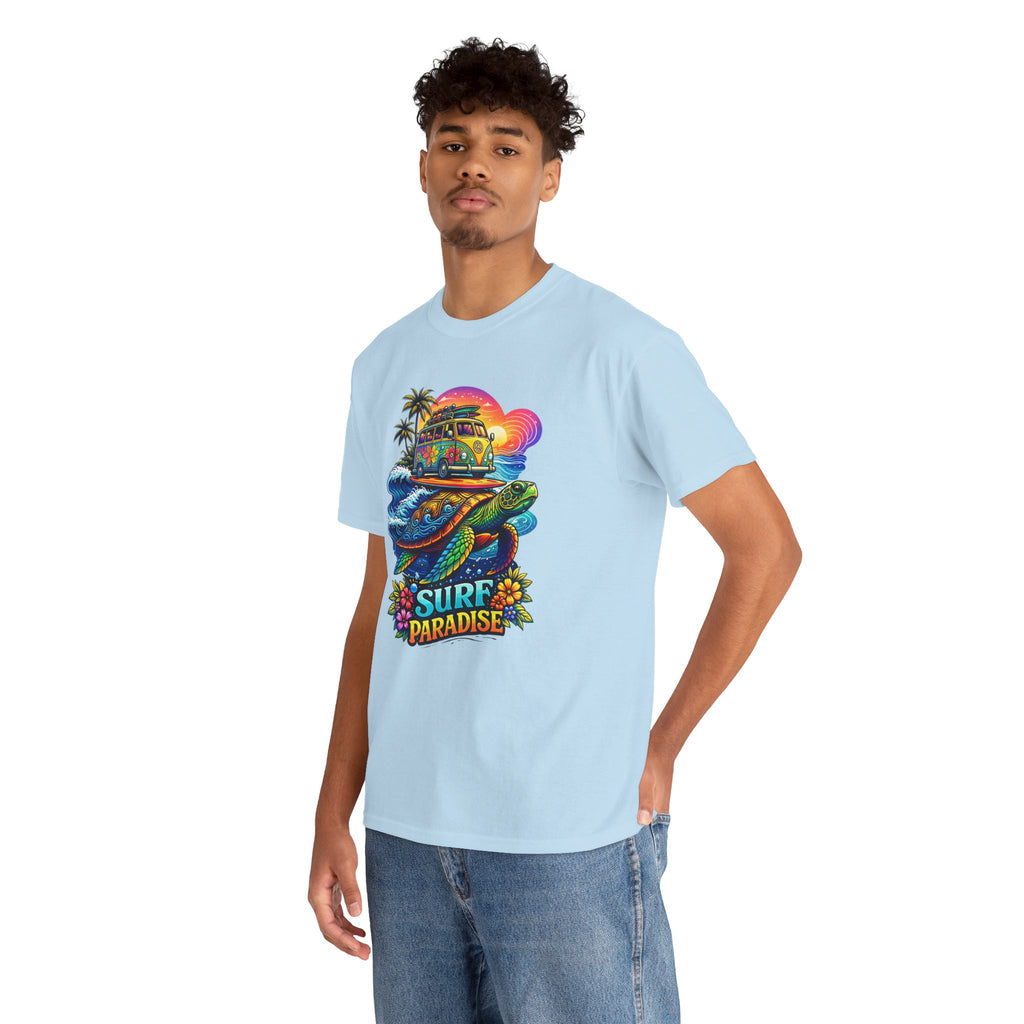 Surf Paradise Tee — Retro Van & Sea Turtle Beach T-Shirt