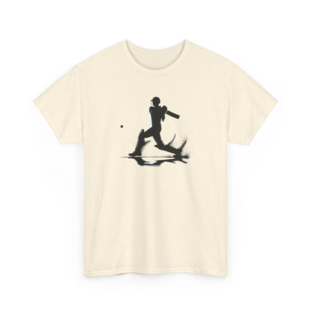 Cricket Silhouette Tee — Batter Hitting Ball Graphic Shirt