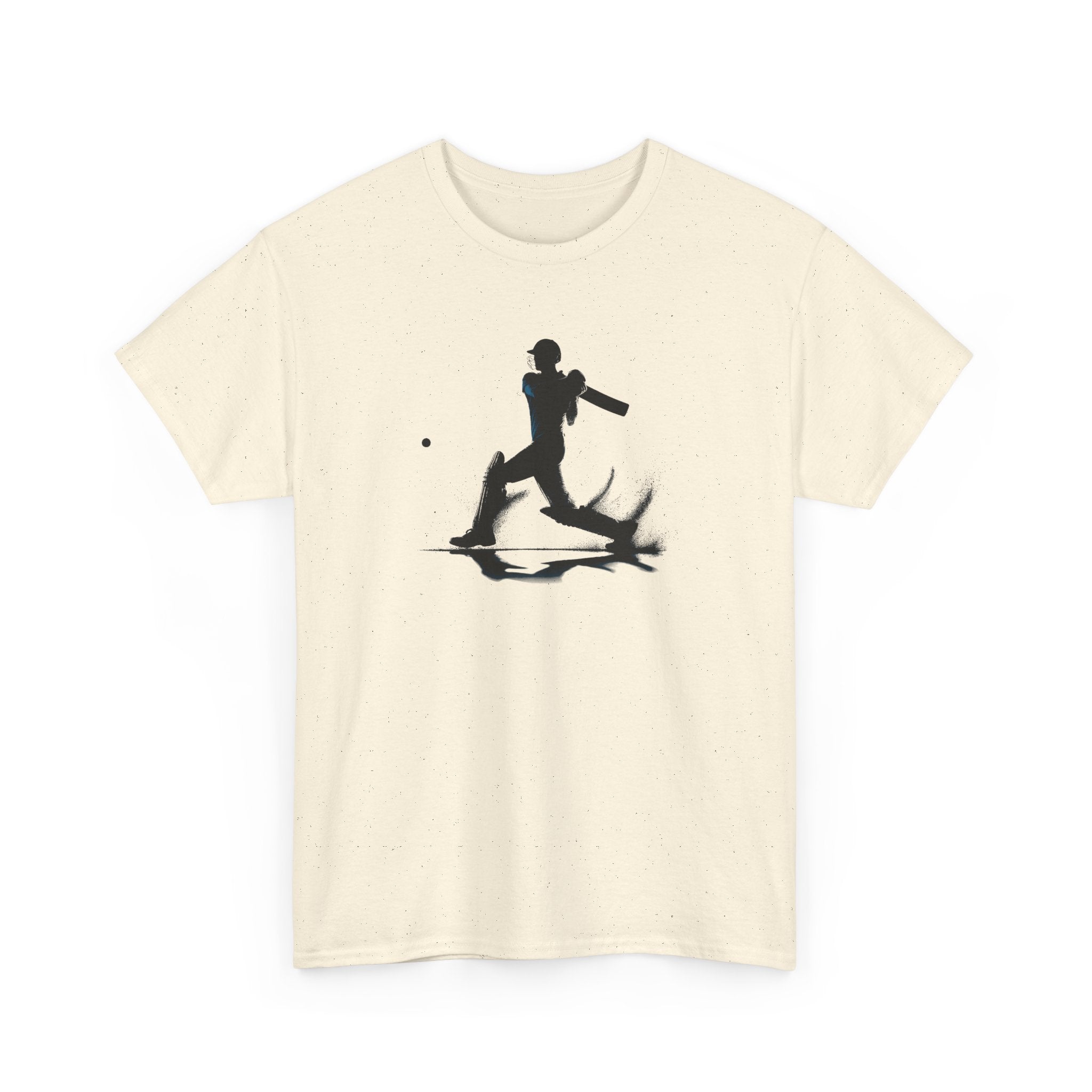 Cricket Silhouette Tee — Batter Hitting Ball Graphic Shirt