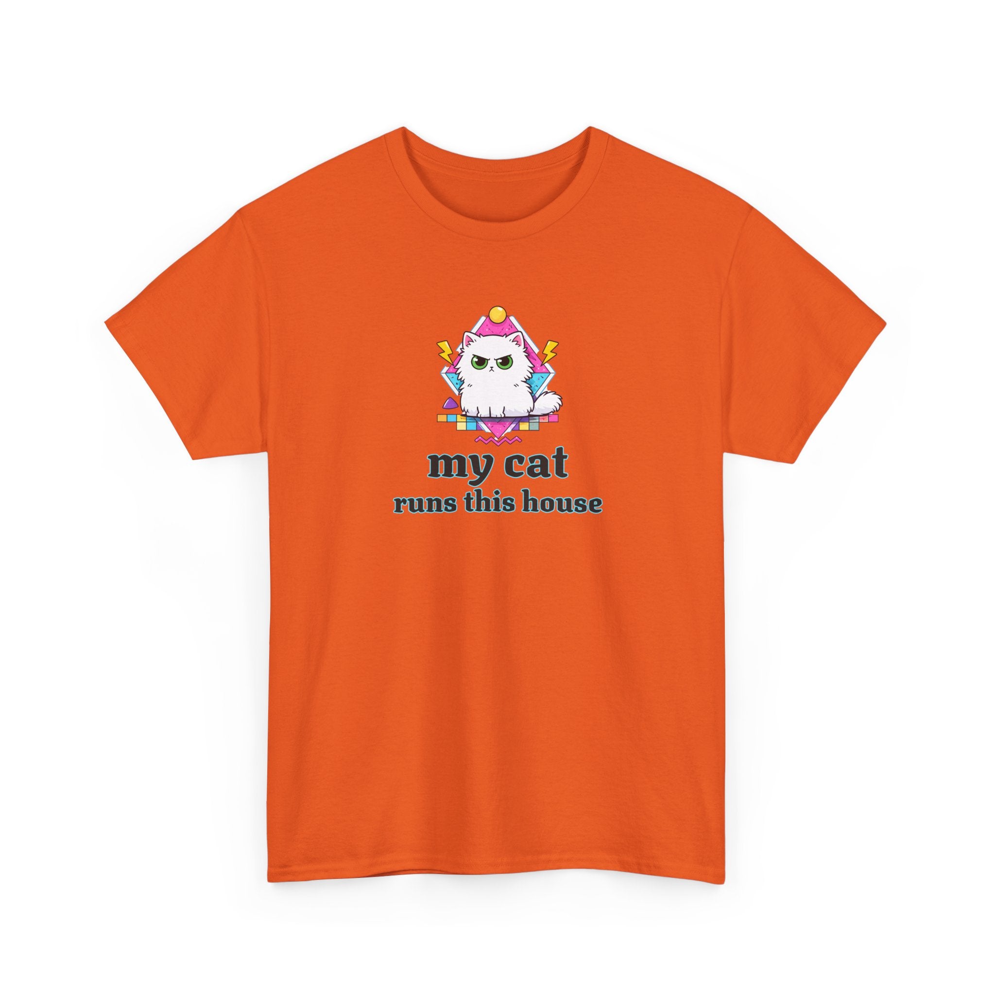 My Cat Runs This House T-Shirt — Cute Cat Graphic Tee for Cat Lovers