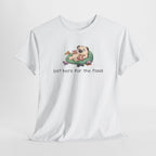 Pug Pizza Tee — "Just Here for the Food" Funny Dog T-Shirt
