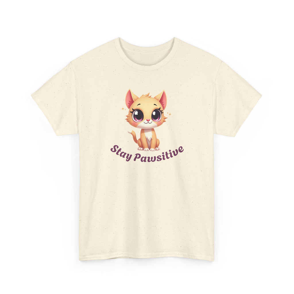Stay Pawsitive Tee — Cute Kitten Graphic T-Shirt